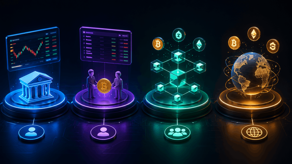 Types of cryptocurrency exchanges