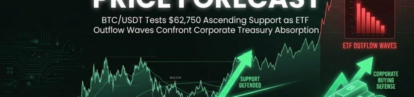 Image for Bitcoin Price Forecast: BTC/USDT Tests $62,750 Ascending Support as ETF Outflow Waves Confront Corporate Treasury Absorption