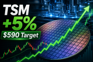 Taiwan Semiconductor Stock TSM Gains 5% as AI Pricing Power and BofA’s $590 Target Lift Sentiment