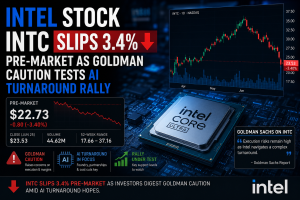 Intel Stock INTC Slips 3.4% Pre-Market as Goldman Caution Tests AI Turnaround Rally