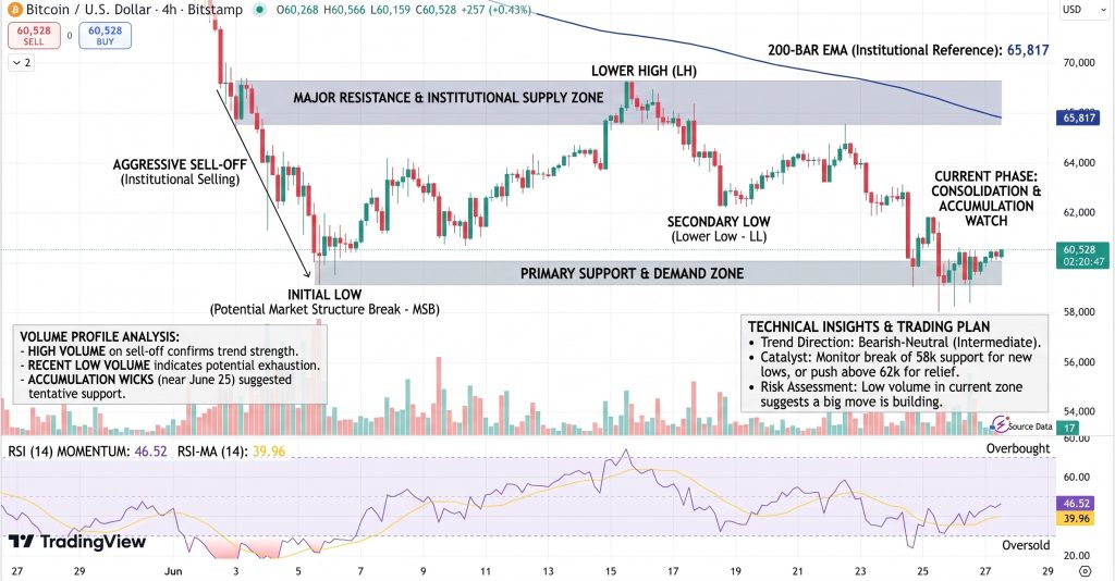 BTC/USD Price Chart - Source: Tradingview
