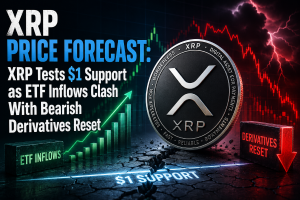 XRP Price Forecast: XRP Tests $1 Support as ETF Inflows Clash With Bearish Derivatives Reset