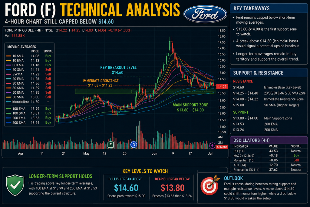 Ford Stock Stalls Near $14 as Quality Win Fails to Offset Recall Concerns
