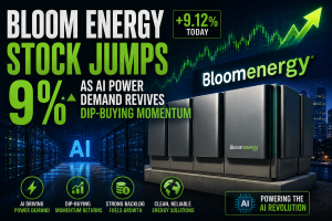 Bloom Energy Stock Jumps 9% as AI Power Demand Revives Dip-Buying Momentum
