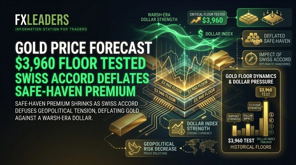Gold Price Forecast: $3,960 Floor Tested as Swiss Accord Deflates Safe-Haven Premium Against Warsh-Era Dollar