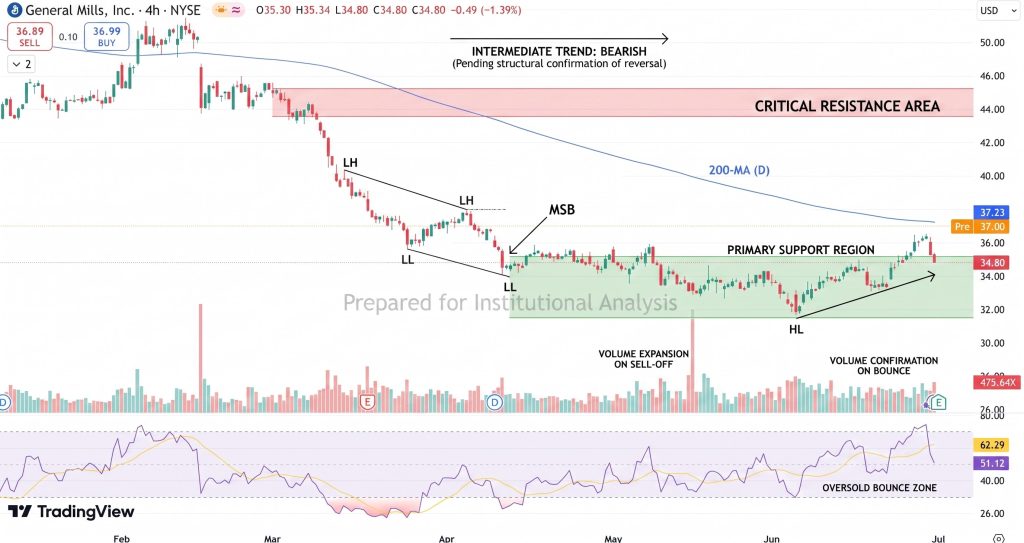 General Mills (GIS) Stock Price Chart - Source: Tradingview