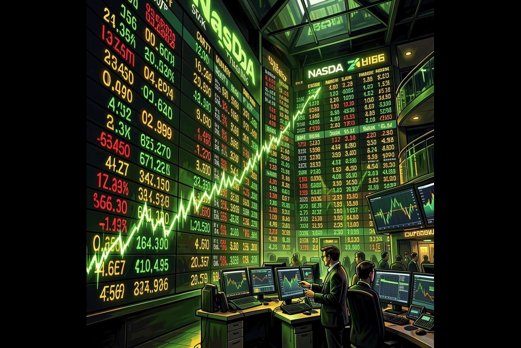 The Nasdaq Composite ticked down after a strong start to the week.