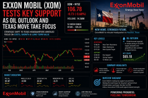 Exxon Mobil Stock Tests Key Support as Oil Outlook and Texas Move Take Focus