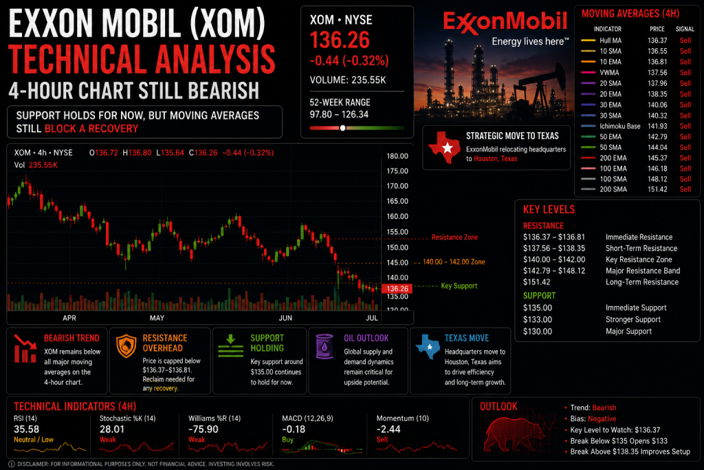 Exxon Mobil Stock Tests Key Support as Oil Outlook and Texas Move Take Focus