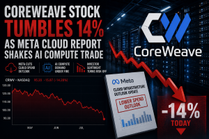 CoreWeave Stock Tumbles 14% as Meta Cloud Report Shakes AI Compute Trade