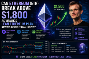 Can Ethereum (ETH) Break Above $1,800 as Vitalik’s Lean Ethereum Plan Revives Institutional Hopes?