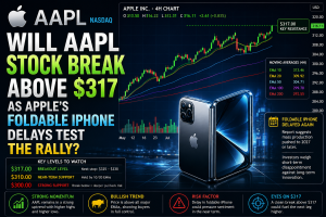 Will AAPL Stock Break Above $317 as Apple's Foldable iPhone Delays Test the Rally?