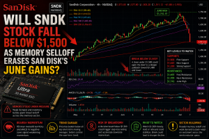Will SNDK Stock Fall Below $1,500 as Memory Selloff Erases SanDisk's June Gains?