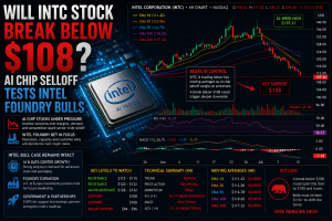 Will INTC Stock Break Below $108 as AI Chip Selloff Tests Intel Foundry Bulls?