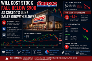 Will COST Stock Fall Below $900 as Costco's June Sales Growth Slows?