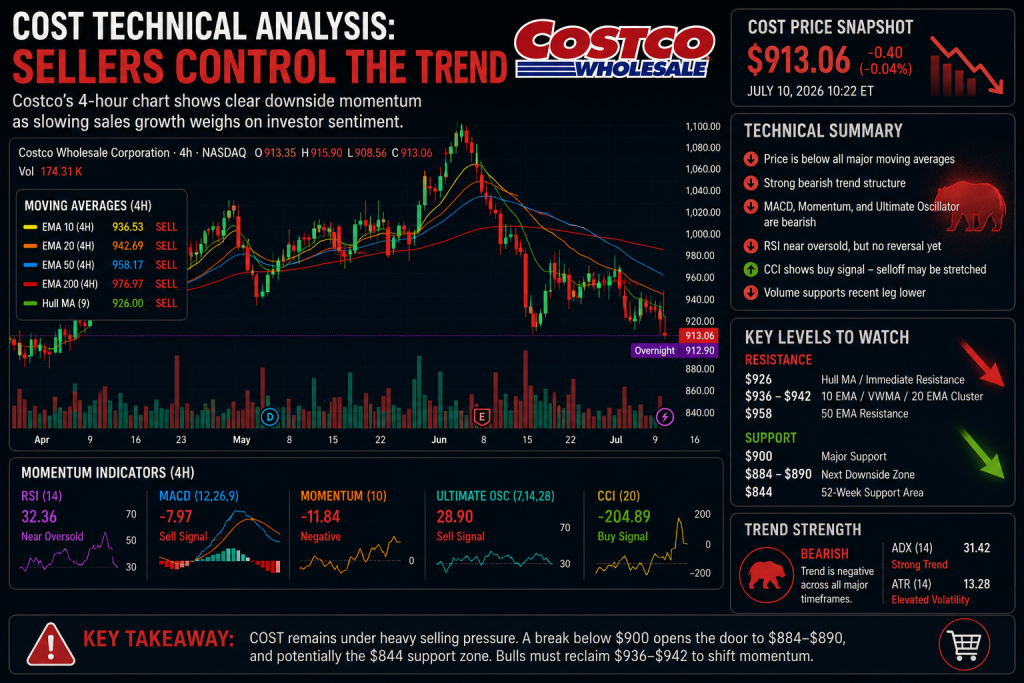 Will COST Stock Fall Below $900 as Costco's June Sales Growth Slows?