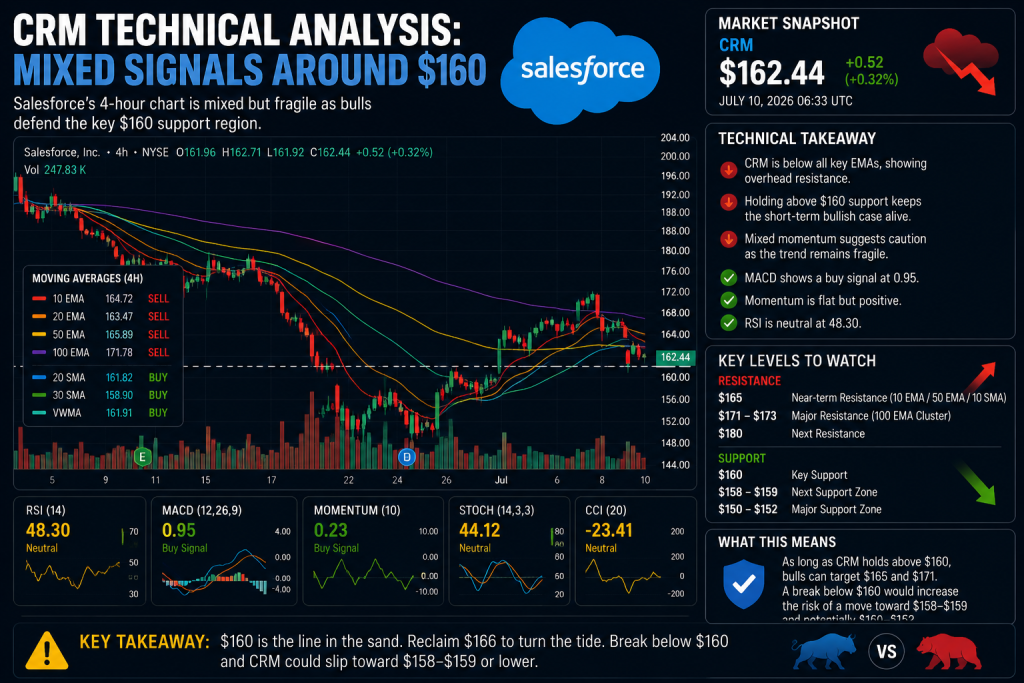 Will CRM Stock Fall Below $160 as Salesforce Agentforce Doubts Hit AI Software Bulls?
