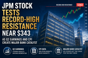 JPM Stock Tests Record-High Resistance Near $343: Q2 Earnings, CPI Major Bank Catalysts