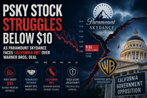 PSKY Stock Struggles Below $10 as Paramount Skydance Faces California Rift Over Warner Bros. Deal