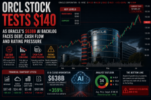 ORCL Stock Tests $140 as Oracle’s $638B AI Backlog Faces Debt, Cash Flow and Rating Pressure