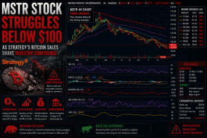 MSTR Stock Struggles Below $100 as Strategy’s Bitcoin Sales Shake Investor Confidence
