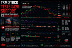 TSM Stock Tests $420 Support as Record Revenue Fails to Ease AI Valuation Concerns