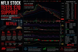 NFLX Stock Tests $70 Support as Netflix Earnings Put Ad Growth and Engagement Fears in Focus