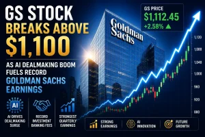 GS Stock Breaks Above $1,100 as AI Dealmaking Boom Fuels Record Goldman Sachs Earnings