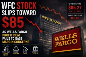 WFC Stock Slips Toward $85 as Wells Fargo Profit Beat Fails to Ease Margin Concerns
