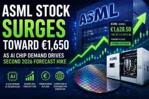 ASML Stock Surges Toward €1,650 as AI Chip Demand Drives Second 2026 Forecast Hike