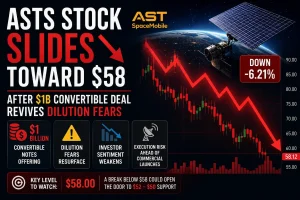 ASTS Stock Slides Toward $58 After $1B Convertible Deal Revives Dilution Fears