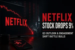 Netflix Stock Drops 9% Overnight as Q3 Outlook and Engagement Shift Rattle Bulls