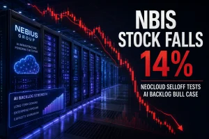 NBIS Stock Falls 14% as Neocloud Selloff Tests Nebius Group's AI Backlog Bull Case
