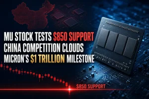 MU Stock Tests $850 Support as China Competition Overshadows Micron's $1 Trillion Milestone