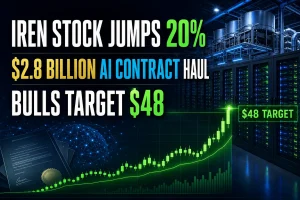 IREN Stock Jumps 20% on $2.8 Billion AI Contract Haul as Bulls Target $48