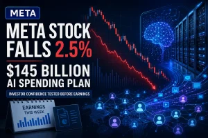 META Stock Falls 2.5% Before Earnings as $145 Billion AI Spending Plan Tests Investor Confidence