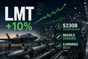 Lockheed Martin Jumps 10% as Missile Demand and Record $230 Billion Backlog Drive Earnings Beat
