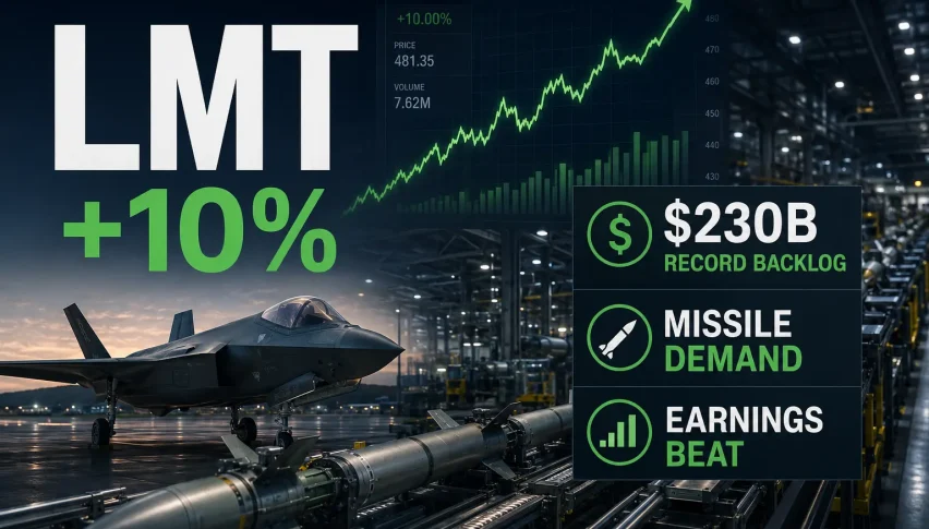 Lockheed Martin Jumps 10% as Missile Demand and Record $230 Billion Backlog Drive Earnings Beat
