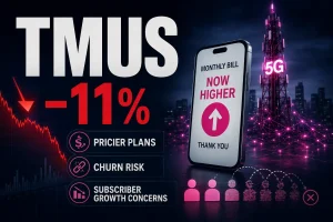 TMUS Stock Plunges 11% as T-Mobile's Pricier Plans Raise Churn and Subscriber Growth Concerns