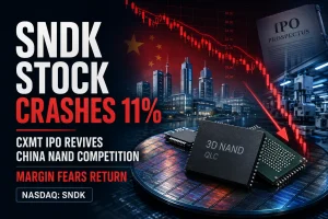 SNDK Stock Crashes 11% as CXMT IPO Revives China NAND Competition and Margin Fears