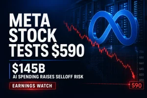 META Stock Tests $590 Before Earnings as $145 Billion AI Spending Threatens Another Selloff
