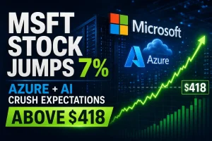 MSFT Stock Jumps 7% Above $418 as Azure Growth and AI Cash Flow Crush Expectations