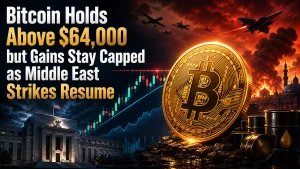 Bitcoin Holds Above $64,000 but Gains Stay Capped as Middle East Strikes Resume