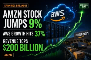 Amazon Stock Jumps 9% as AWS Growth Hits 37% and Revenue Tops $200 Billion
