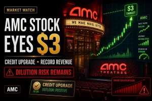 AMC Stock Eyes $3 After Credit Upgrade and Record Revenue, but Dilution Risk Remains