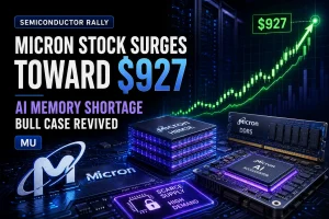 Micron Stock Surges Toward $927 as AI Memory Shortage Revives the Bull Case