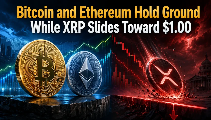 Bitcoin and Ethereum Hold Ground While XRP Slides Toward $1.00