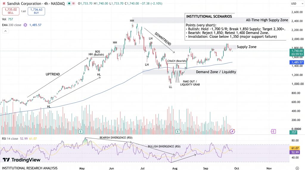 Sandisk Stock Price Chart - Source: Tradingview