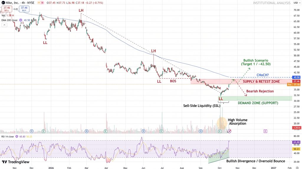 Nike Stock Price Chart - Source: Tradingview